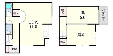 野間8丁目戸建の間取り画像