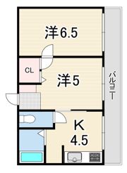 AQUA鈴蘭台の間取り画像