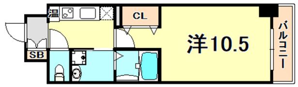 アドバンス三宮3リンクスの間取り画像