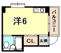 ダイドーメゾン御影6の間取り画像