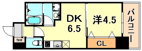 エステムコート三宮駅前アデシオン2の間取り画像