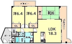 KDXレジデンス夙川ヒルズ 4番館の間取り画像