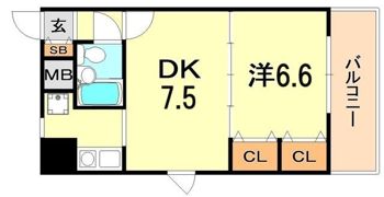ライオンズマンション神戸西橘通の間取り画像