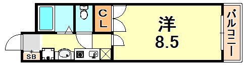 シーズ六甲道の間取り画像