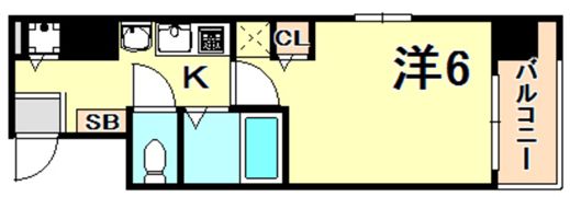 プレサンス三宮東アルバーナの間取り画像