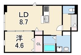 オリビア苦楽園の間取り画像