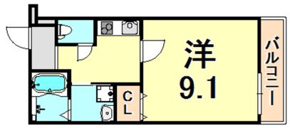 フジパレス南塚口V番館の間取り画像