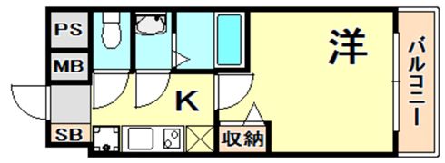 プレサンス三宮エレガンシアの間取り画像