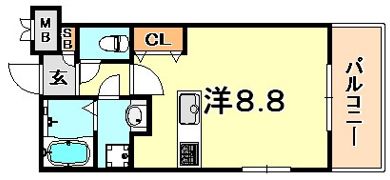 ラウル六甲道の間取り画像