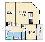 ドゥルージュ西岡本の間取り画像