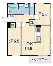 ドゥルージュ西岡本の間取り画像