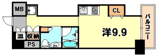 レジディア神戸磯上の間取り画像