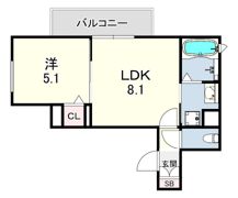 クリエオーレ崇徳院の間取り画像