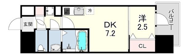 ソルテラス神戸栄町通の間取り画像