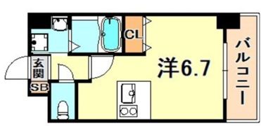 プレサンス三宮東アルバーナの間取り画像