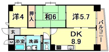 ネオ デンクマール1号館の間取り画像