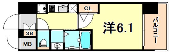 エステムコート三宮EASTIVザ・フロントの間取り画像