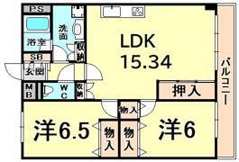 HACHIBUSE鳴尾の間取り画像