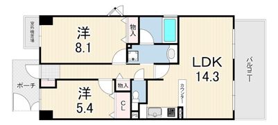 プラスワン芦屋の間取り画像
