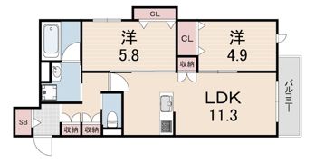 フォレスト西宮北口の間取り画像