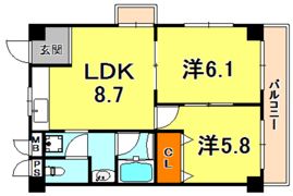 カンタル御影の間取り画像