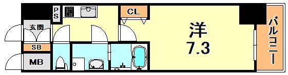 エスプレイスアーバンレジデンスの間取り画像