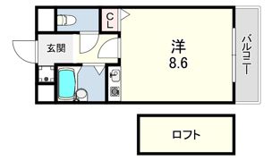 クレッシェンド岸地の間取り画像