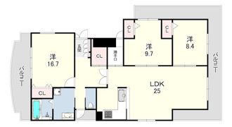 グランドスペラーレ六甲道の間取り画像