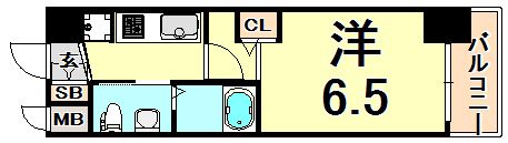 エステムコート三宮EAST3ラヴィッサの間取り画像