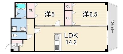 甲子園一番館の間取り画像