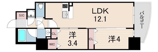 セレニテ神戸ミラクの間取り画像