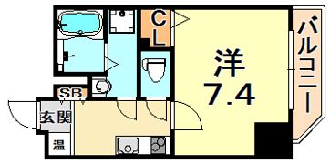 アドバンス三宮ステージアの間取り画像