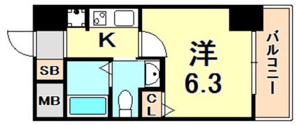 エステムプラザ神戸三宮ルクシアの間取り画像