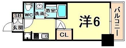 エステムコート神戸元町2グレイドの間取り画像