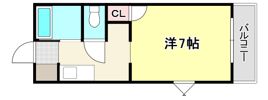 サンハイツ岡本の間取り画像