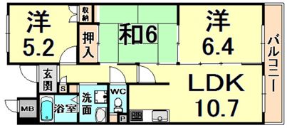 ノースウィングの間取り画像