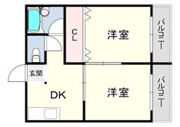 ファミネス芦屋の間取り画像