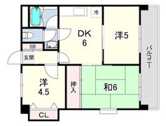 甲南グランドハイム兵庫の間取り画像