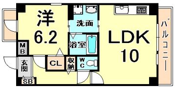 アウローラ武庫之荘の間取り画像