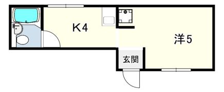 甲南山手ハイツの間取り画像