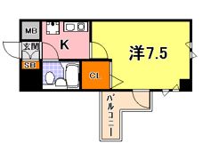 エスリード三宮第2の間取り画像