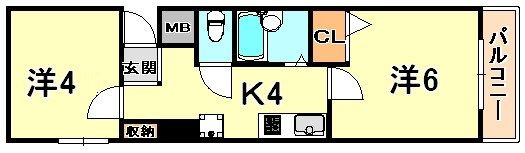 ブロスコート六甲2の間取り画像