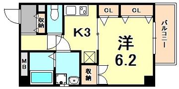 MIRAVAL三宮の間取り画像