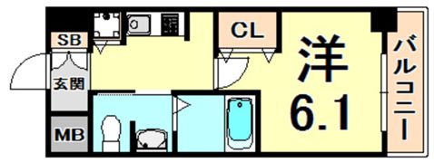 エスリード西宮北口第2の間取り画像