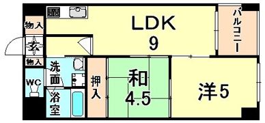 サンコート東難波の間取り画像