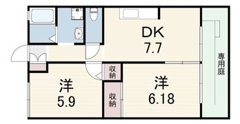 ハイエスト5B棟の間取り画像