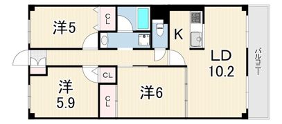 サンパティーク昆陽の間取り画像