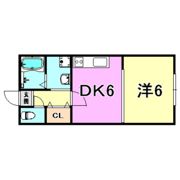 岡本グローリーハイツの間取り画像