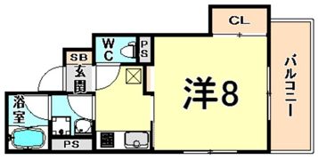 プレジール東難波の間取り画像