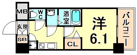 レジュールアッシュアーバンゲートの間取り画像